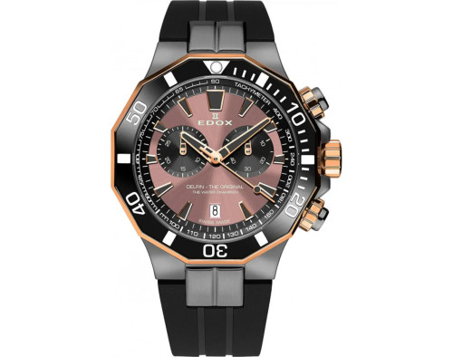 EDOX Delfin 10112-357GRNCA-BRNR Montre Quartz Homme