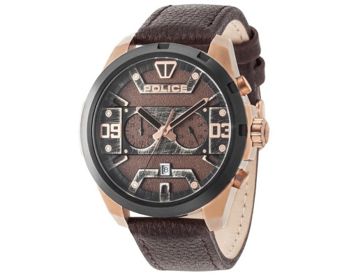 Police Dash PL.15365JSRB/12 Herrenuhr Dualtimer