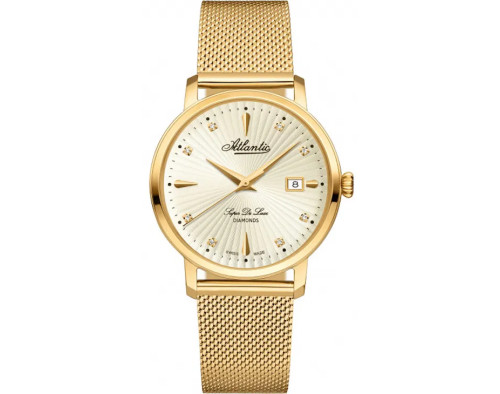 Atlantic Super Deluxe Diamonds 29355.45.37 Quarzwerk Damen-Armbanduhr