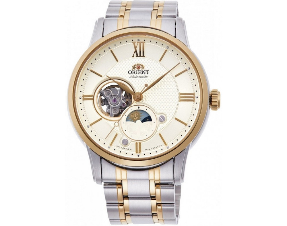 Orient Open Heart Sun & Moon RA-AS0007S10B Orologio Uomo Meccanico Orient Open Heart Sun & Moon RA-AS0007S10B Orologio Uomo Meccanico