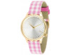 Komono Estelle Vichy Pink Womens Quartz Watch