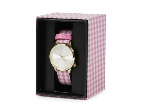 Komono Estelle Vichy Pink Montre Quartz Femme