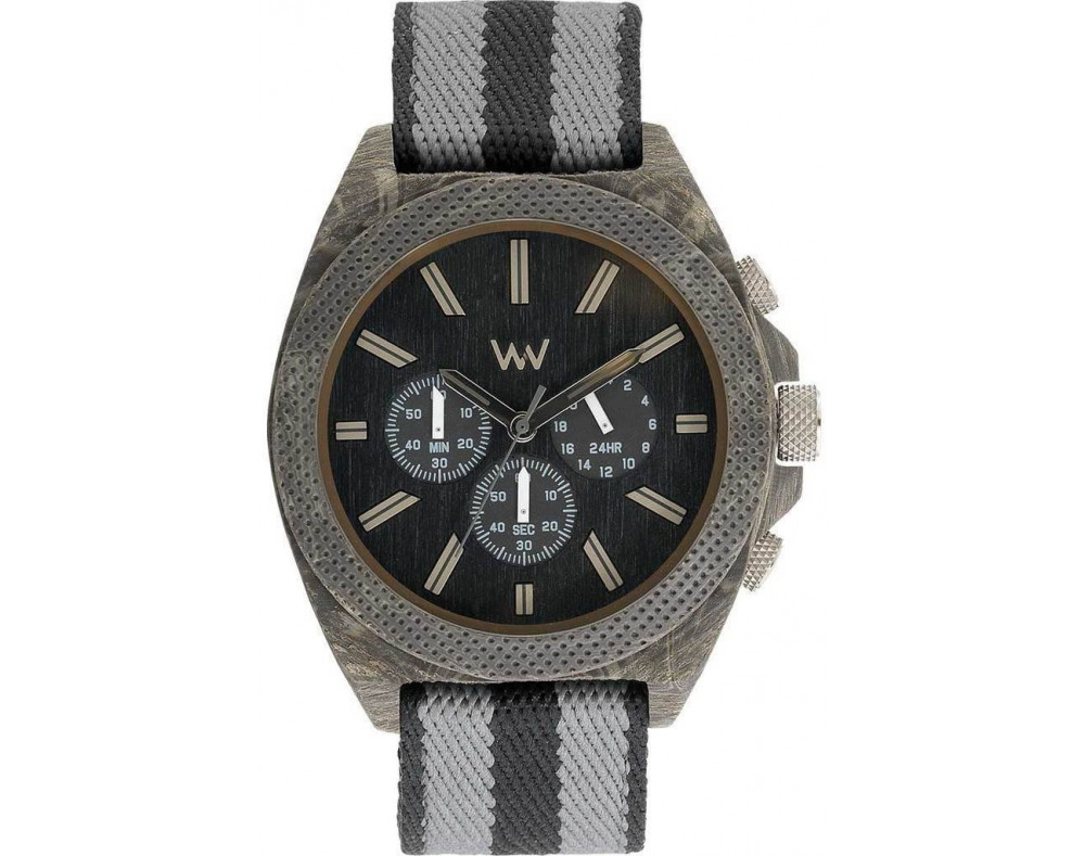 WeWOOD Phoenix Chrono Teak Black Mens Quartz Watch WeWOOD Phoenix Chrono Teak Black Mens Quartz Watch