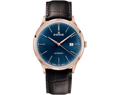 EDOX Les Vauberts 80106-37RC-BUIR Mens Mechanical Watch