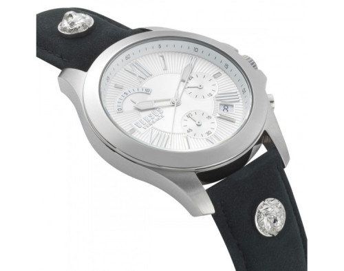 silver quartz watch
