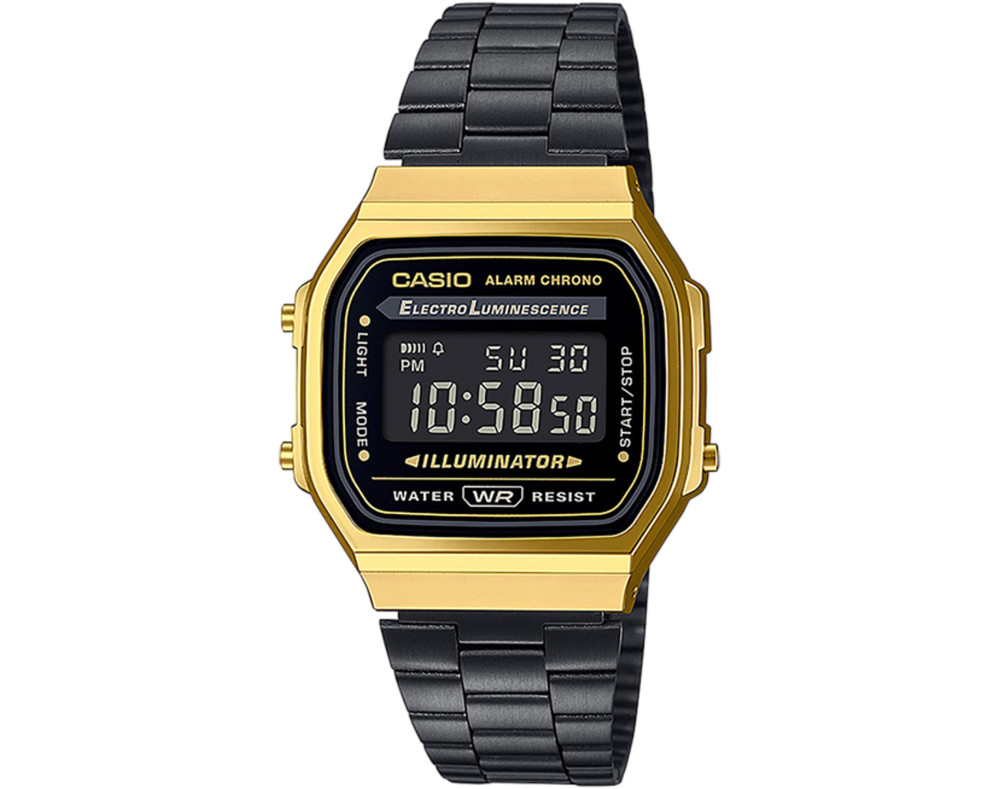 Casio Retro Vintage A168WEGB-1BEF Quarzwerk Unisex-Armbanduhr