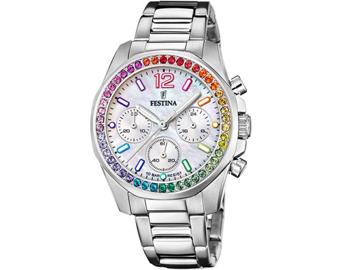 Festina Boyfriend Rainbow F20606/2 Quarzwerk Damen-Armbanduhr