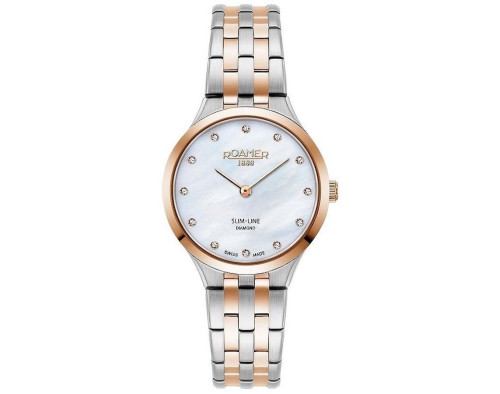 Roamer Slim-Line Diamond 512847-49-89-20 Womens Quartz Watch