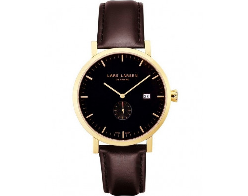 Lars Larsen Sebastian 131-Gold/Brown Reloj Cuarzo para Hombre