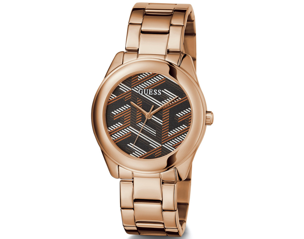 Guess Cubed Chocolate GW0607L3 Quarzwerk Damen-Armbanduhr Guess Cubed Chocolate GW0607L3 Quarzwerk Damen-Armbanduhr
