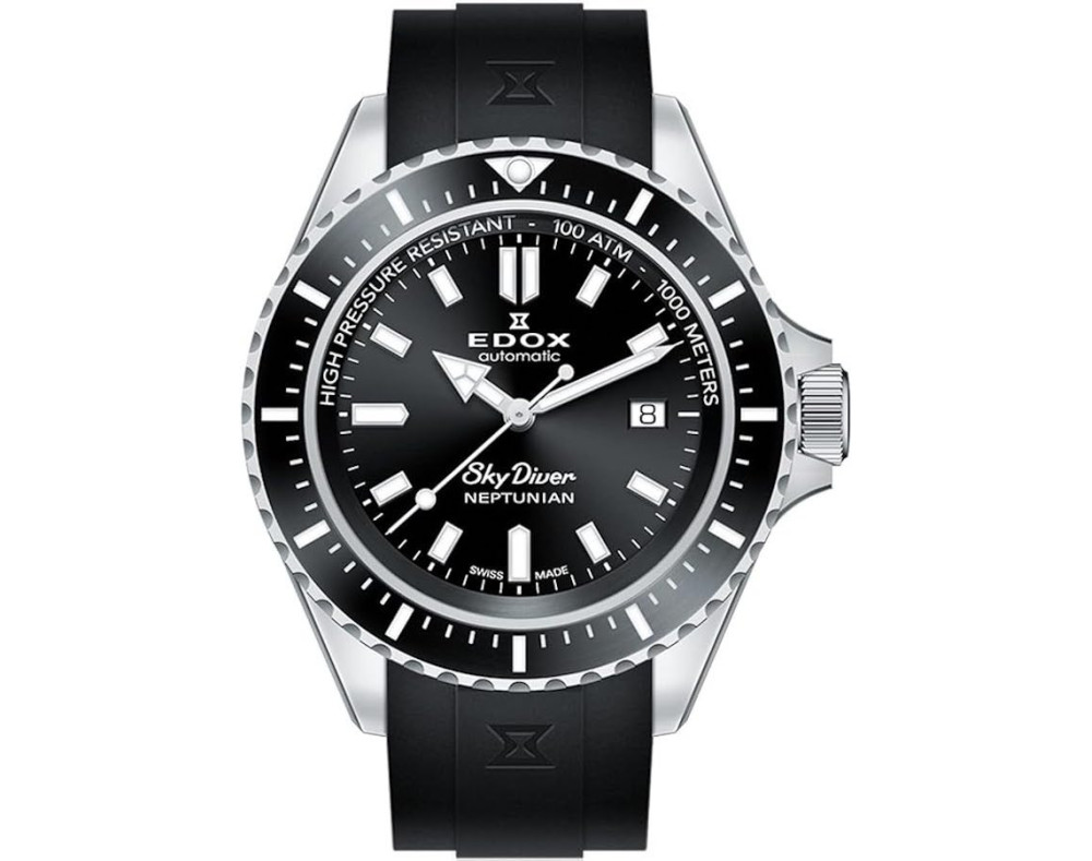 EDOX Skydiver Neptunian 80120-3NCA-NIN Mechanisch Herren-Armbanduhr
