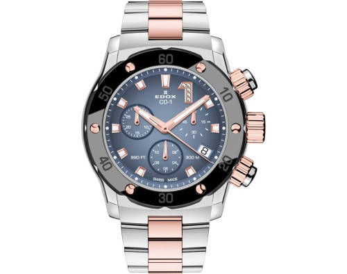 EDOX CO-1 Chronolady Diamonds 10255-357RM-BUIDR