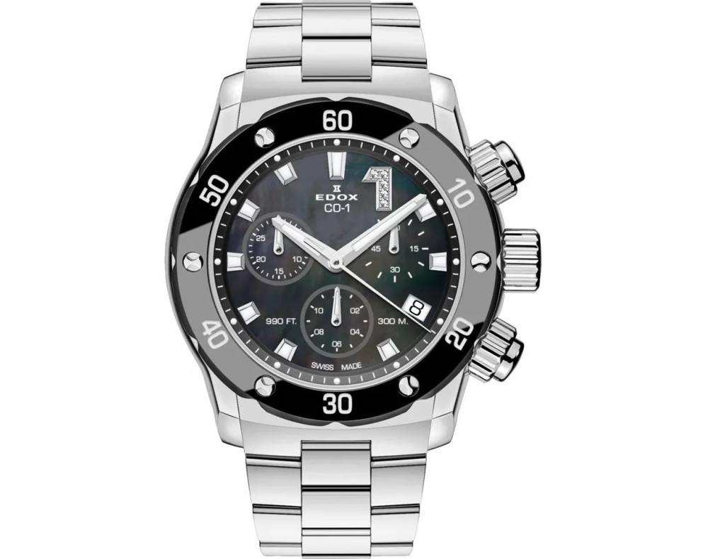 EDOX CO-1 Chronolady Diamonds 10255-3M-NANDN