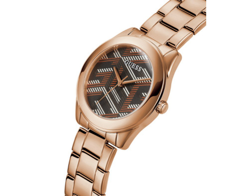 Guess Cubed Chocolate GW0607L3 Quarzwerk Damen-Armbanduhr