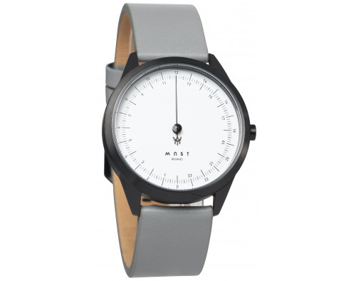 MAST Milano CEO Dark A24-BK402M.WH.11I Quarzwerk Herren-Armbanduhr Einzeigeruhr 24 Stunden