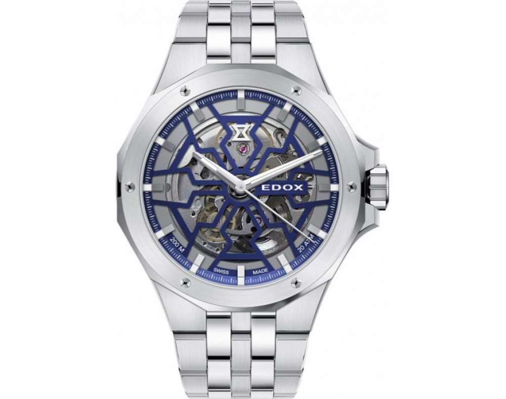 EDOX Delfin Mecano Skeleton 85303-3M-BUIGB Man Mechanical Watch