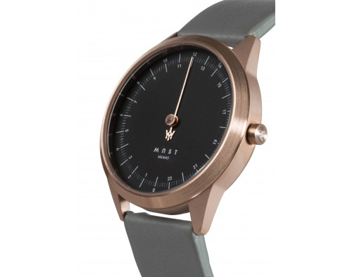 MAST Milano CEO Royal Black A24-RG404M.BK.11I Quarzwerk Herren-Armbanduhr Einzeigeruhr 24 Stunden