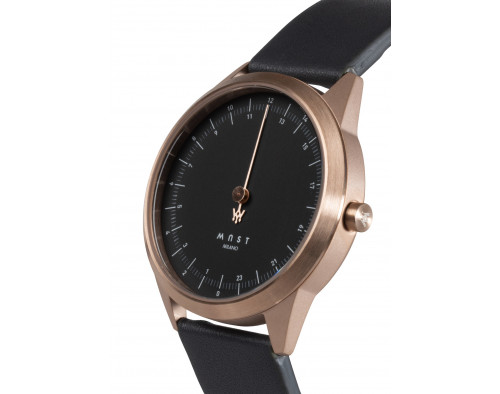 MAST Milano CEO Royal Black A24-RG404M.BK.15I Quarzwerk Herren-Armbanduhr Einzeigeruhr 24 Stunden