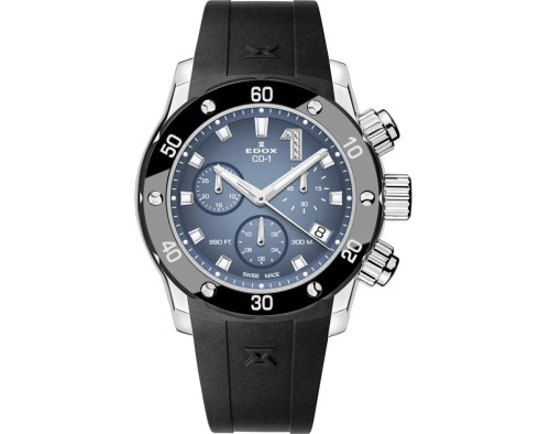 EDOX CO-1 Chronolady Diamonds 10255-3CA-BUIDN
