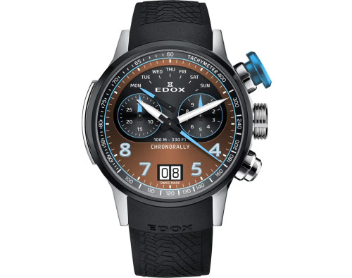 EDOX Chronorally Titanium 38003-TINBU-BRNBU