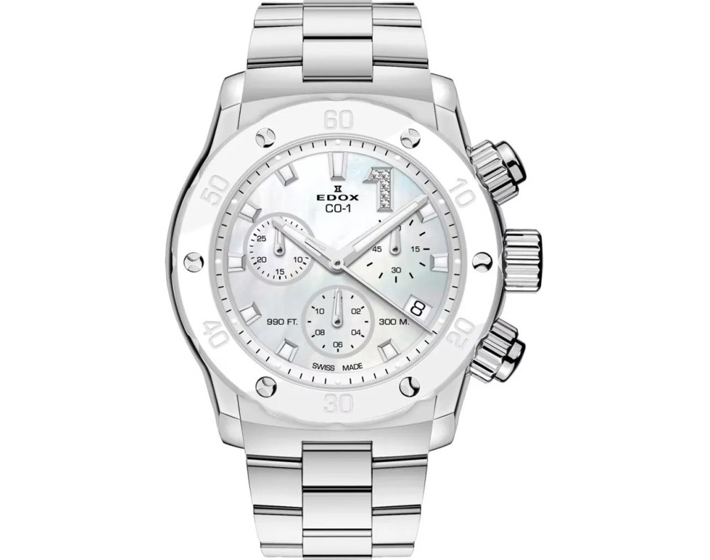 EDOX CO-1 Chronolady Diamonds 10255-3BM-NADN